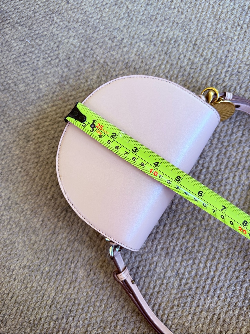 Stella McCartney Frayme Shoulder Bag Small Blush Pink Chain Link Trim $1,326 EUC - Picture 12 of 13